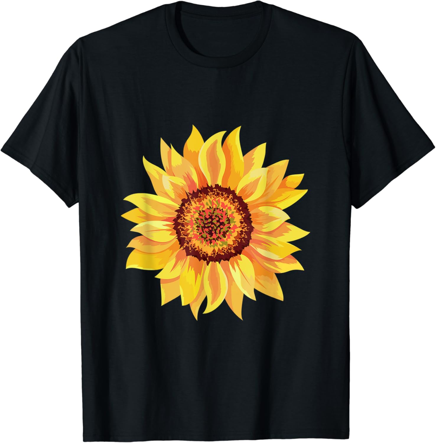 Bright Yellow Sunflower TShirt Amazon.co.uk Fashion